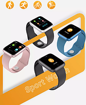 Фітнес браслет трекер Smart Band T80S, Розумні спортивні смарт годинник для здоров'я з температурою,, фото 5