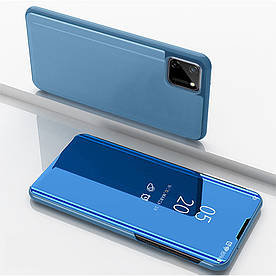 Чохол-книжка для Realme C11 (RMX2185) бічний із дзеркальною кришкою, Блакитний