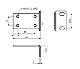 Кріплення вуха 1U-60 в 19" стійку 60х44х26, фото 3