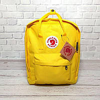 Хіт! Яскравий молодіжний рюкзак, сумка Fjallraven Kanken Classic, канкен класік. Жовтий + органайзер в подарунок!, фото 6