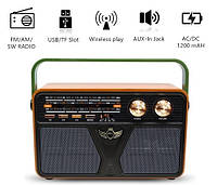 Радиоприёмник Ретро Kemai MD-507BT с пультом ДУ (Bluetooth/USB/Аккумулятор/220W)
