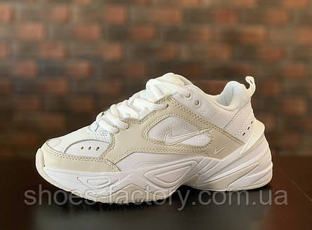 Жіночі кросівки Nike M2K Tekno, (Air Monarch) White/Beige, фото 2