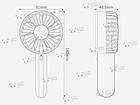 Портативний вентилятор Xiaomi MiJia VH Portable Handheld Fan Синій (F03) 1412P, фото 9