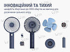 Портативний вентилятор Xiaomi Solove N9 Mini Fan Upgraded зарядка з бази Синій (N9-FAN-PRO) 1410P, фото 5