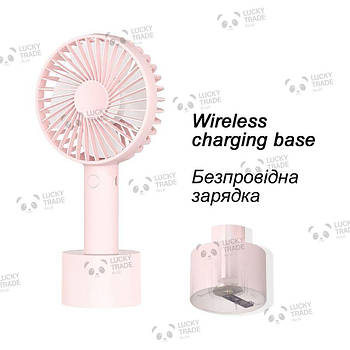 Портативний вентилятор Xiaomi Solove N9 Mini Fan Upgraded зарядка з бази Рожевий (N9-FAN-PRO) 1410P