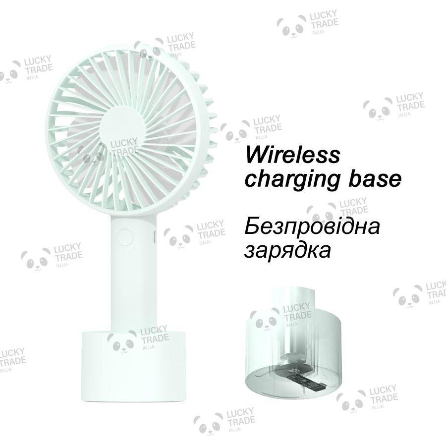 Портативний вентилятор Xiaomi Solove N9 Mini Fan Upgraded зарядка з бази М'ятний / Білий (N9-FAN-PRO) 1410P, фото 1