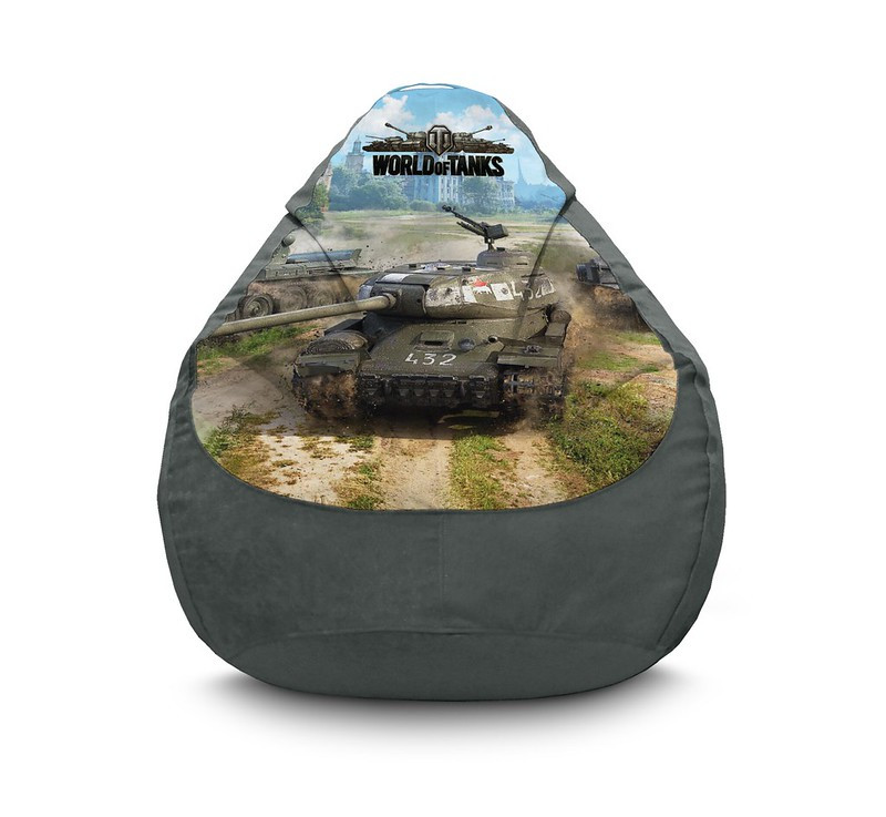 Крісло мішок "World of Tanks. Tank on the road" Флок