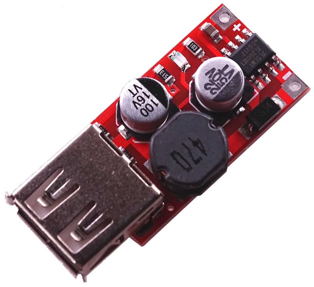 Понижуючий перетворювач USB DC-DC 5-36В на 5В 3А