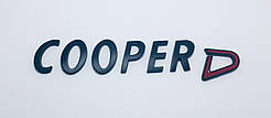 Емблема напис багажника Mini Copper D чорний