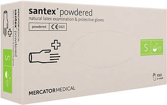 Рукавички латексні опудрені SANTEX POWDERED розмір S