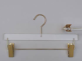 Довжина 33 см. Плечики серія Сristallo для штанів і спідниць акрилові кришталево прозорі, Mainetti Group Італія