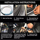 Динамічна підсвітка кришки багажника RGB + поворот, що біжить, 72 SMD, фото 6