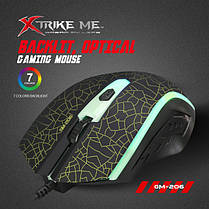 Ігрова миша дротова XTRIKE ME Gaming Backlight GM-206 Чорний, фото 6