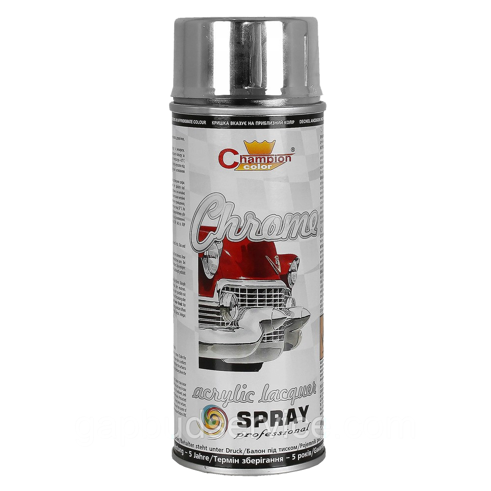 Фарба — спрей, "Супер Хром" сріблястий аерозольний Champion