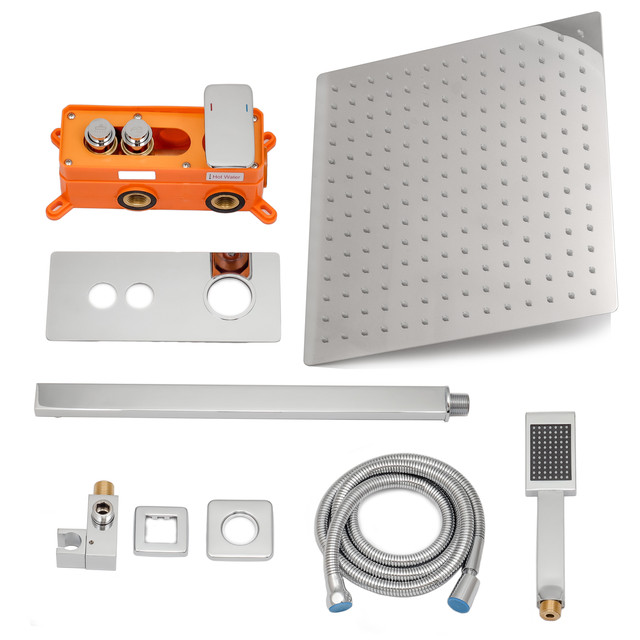 Душовий комплект для прихованого монтажу SSD-06 вбудовується в стіну ванної кімнати.