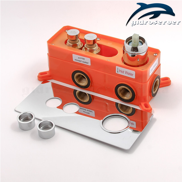 Змішувач для душової системи прихованого монтажу SSD-06 з монтажною коробкою iBox.