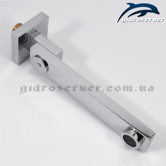Гусак із стіни для душової системи прихованого монтажу SSD-09 з робочою довжиною 23 див.