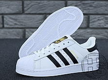 Чоловічі кросівки Adidas Superstar White Black C77153, фото 3
