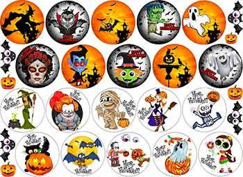 Вафельна картинка "Хелловін. Хеловін. Гелловін 1 А4, 20х30 см