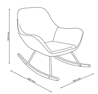 Стильне тканинне Крісло-гойдалка (світло-блакитне)  hotdeal, фото 3