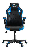 Крісло комп'ютерне - геймерське чорно синє (відкидні підлокітники), hotdeal, фото 4