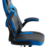 Крісло комп'ютерне - геймерське чорно синє (відкидні підлокітники), hotdeal, фото 6