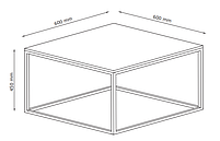 Столик квадратний з металу (під бетон) лофт hotdeal, фото 5