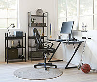 Стіл комп'ютерний геймерський чорний Із тримачем для чашки та навушників hotdeal, фото 6