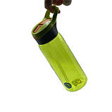 Пляшка для води CASNO 750 мл KXN-1207 Зелена з соломинкою, фото 4