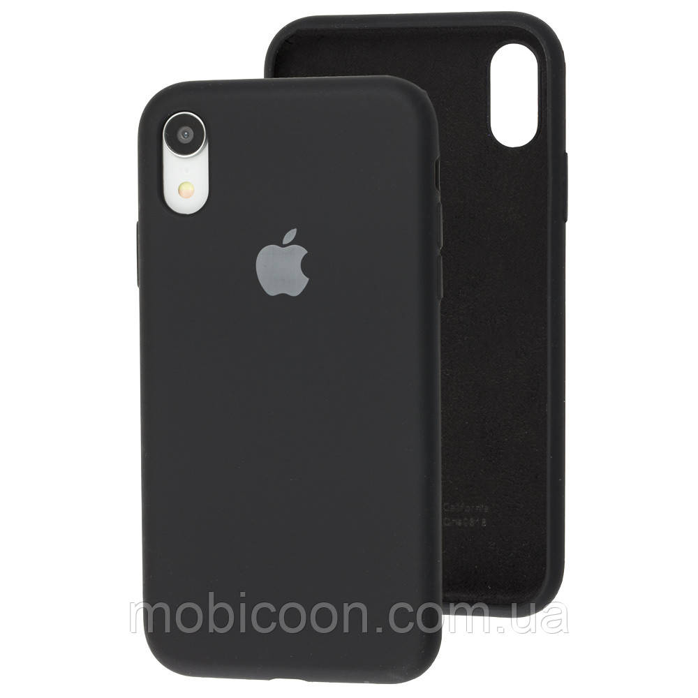 Чохол Silicone Case full для iPhone XR black