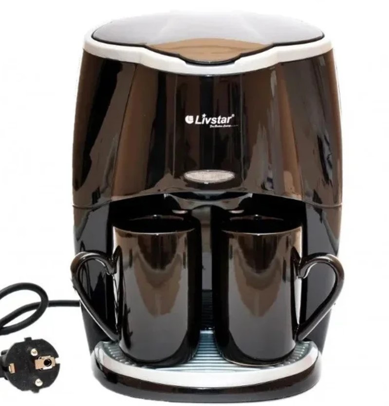 Крапельна кавоварка на 2 чашки Livstar LSU-1190 чорна