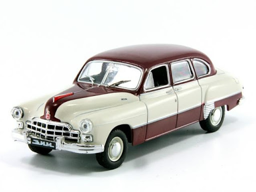 Автолегенди №206 ЗИМ-12 бордовий з білим | Колекційна модель 1:43 | DeAgostini