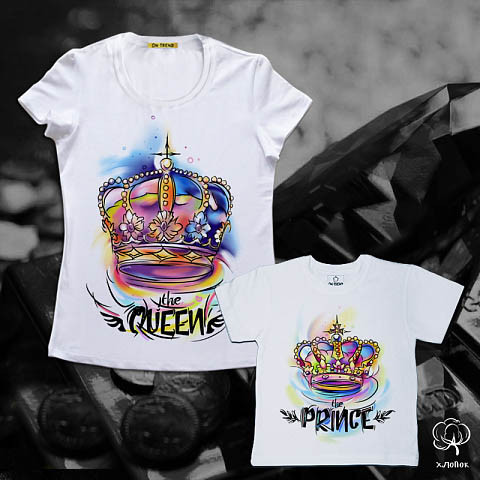 Парні футболки Family Look. Мама та син "Королева та Принц" Push IT