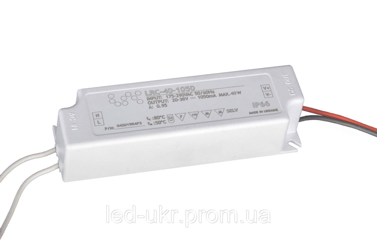 Джерело живлення (драйвер) для світлодіодів LRC-40-1050