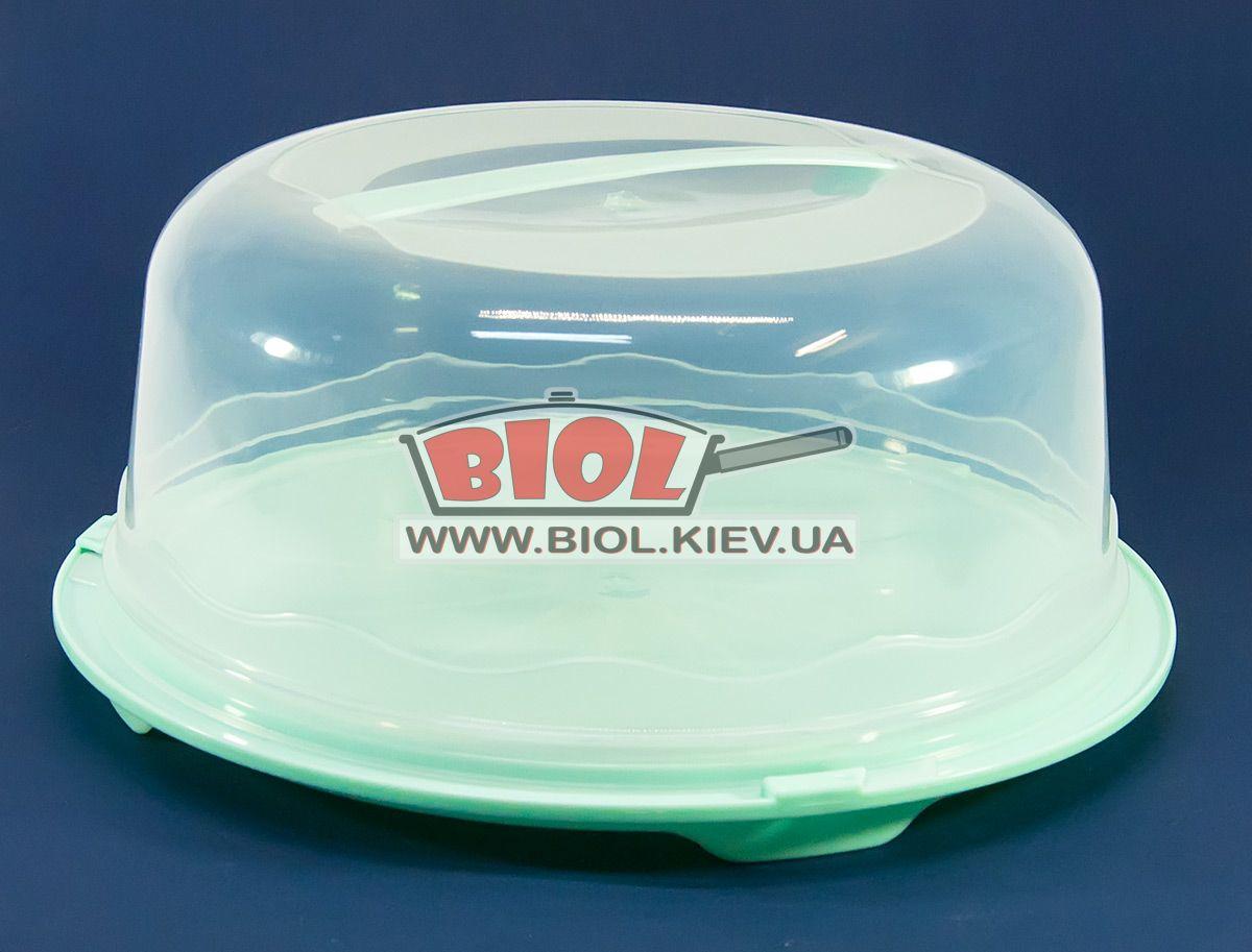 Тортівниця кругла пластикова 31х15 см МЕНТОЛОВИЙ R Plastic