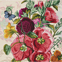 Набор для вышивания нитками Luca-S Цветы Летние цветы Aida 18
