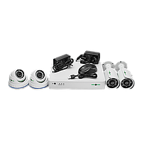 Комплект видеонаблюдения Green Vision GV-K-S17/04 1080P 4 антивандальные видеокамеры наружные (6660)