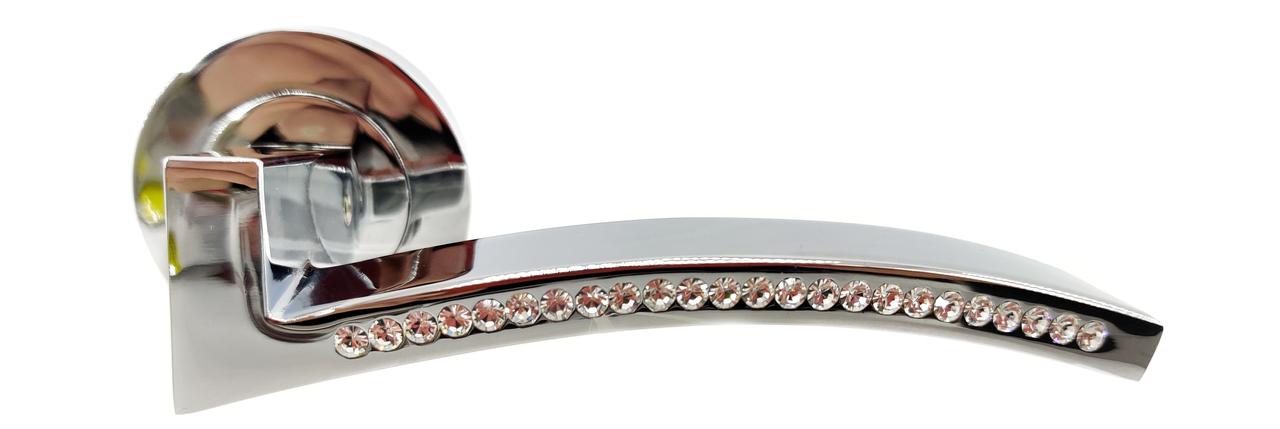 Ручка дверна ORO&ORO FLY 105СR-16E Swarovski хром полірований (Італія)