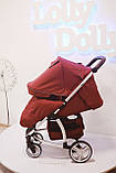 Прогулянкова коляска CARRELLO Vista CRL-8505 у льні, Ruby Red, фото 3