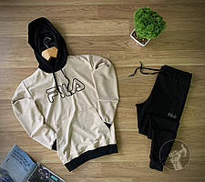 Модний чоловічий спортивний костюм Fila (Спортивний костюм з капюшоном Філа весна/осінь)