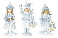 Декоративная подвесная фигурка Детки, 13см, 3 вида, цвет - голубой, в упаковке 3шт. (OF 707-884)