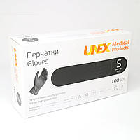 Перчатки нитриловые 3.6 г. Черные Unex размер S 100шт/уп. от 1000 грн доставка бесплатная M
