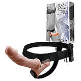 Страпон Ultra Passionate Harness Dual Vibration Flesh, фото 2