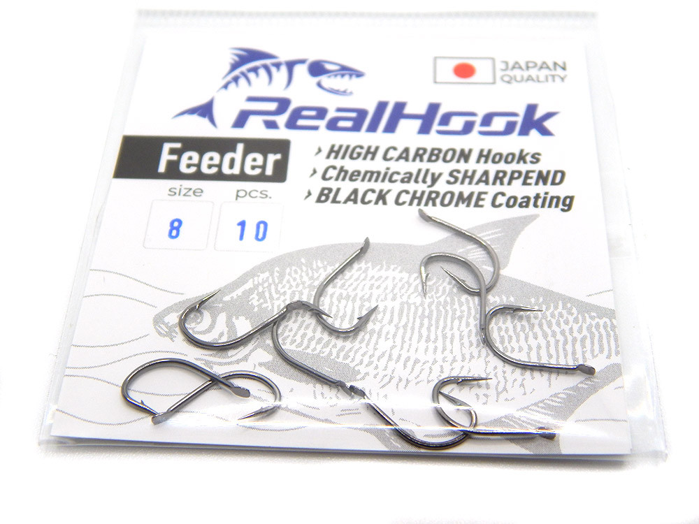 Крючок одинарный фидерный RealHook Feeder #4 (10шт) - фото 1 - id-p1252401805