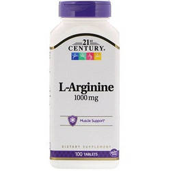 L-Аргінін 21st Century L-Arginine Maximum Strength 1000 mg (100 таблеток.)