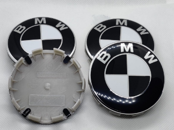 Колпак в диски для BMW 68 мм черный заглушка значек эмблема в колеса 3613-6783536 - фото 4 - id-p1252455855