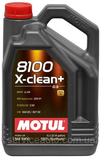 Моторна олива Motul 8100 X-CLEAN+ SAE 5W30, 5L