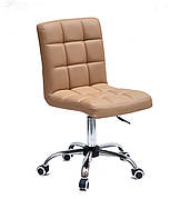 Крісло офісне на колесах AUGUSTO СН-OFFICE екошкіра колір бежевий 1009, колесна база на вибір