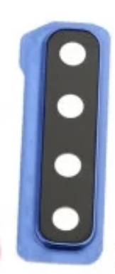 Скло камери Samsung A920F Galaxy A9 2018, з рамкою синього кольору, Lemonade Blue