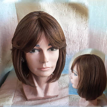 Перука з натурального волосся подовжене каре світло-каштановий мікс ERIN 10"- P4/30